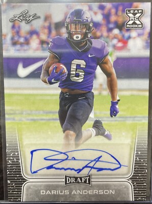 2020 Leaf Draft BA-DA2 Darius Anderson RC Rookie AUTO TCU Horny Frogs