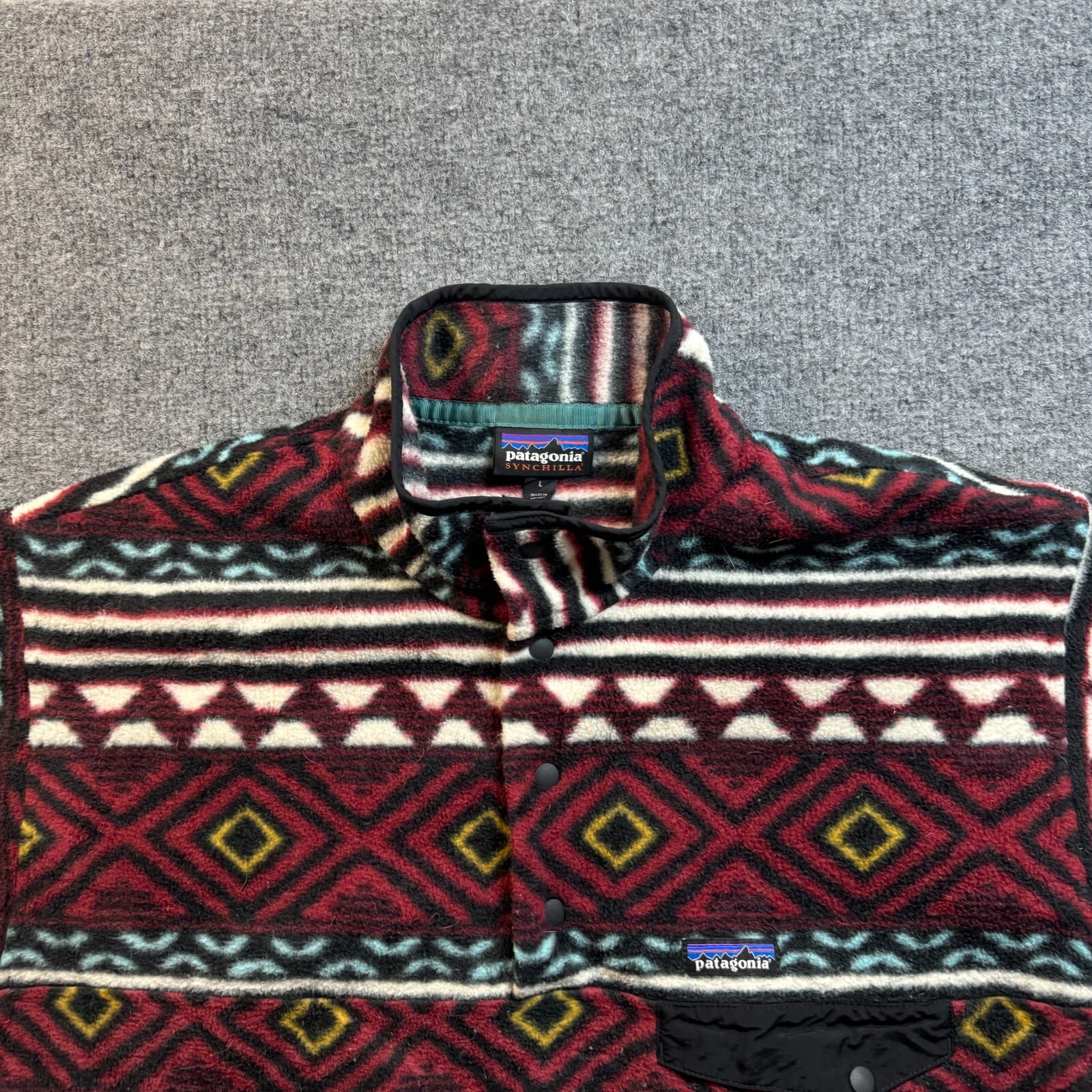 patagonia synchilla snap t fleece aztec saltillo rare sweater
