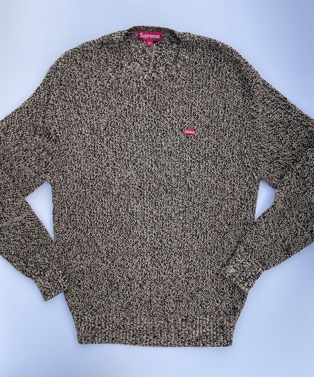 Supreme Melange Rib Knit Sweater L Supreme melange rib knit sweater L