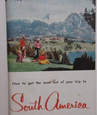 1957 Panagra Pan American Grace airways South American guide 130 pages