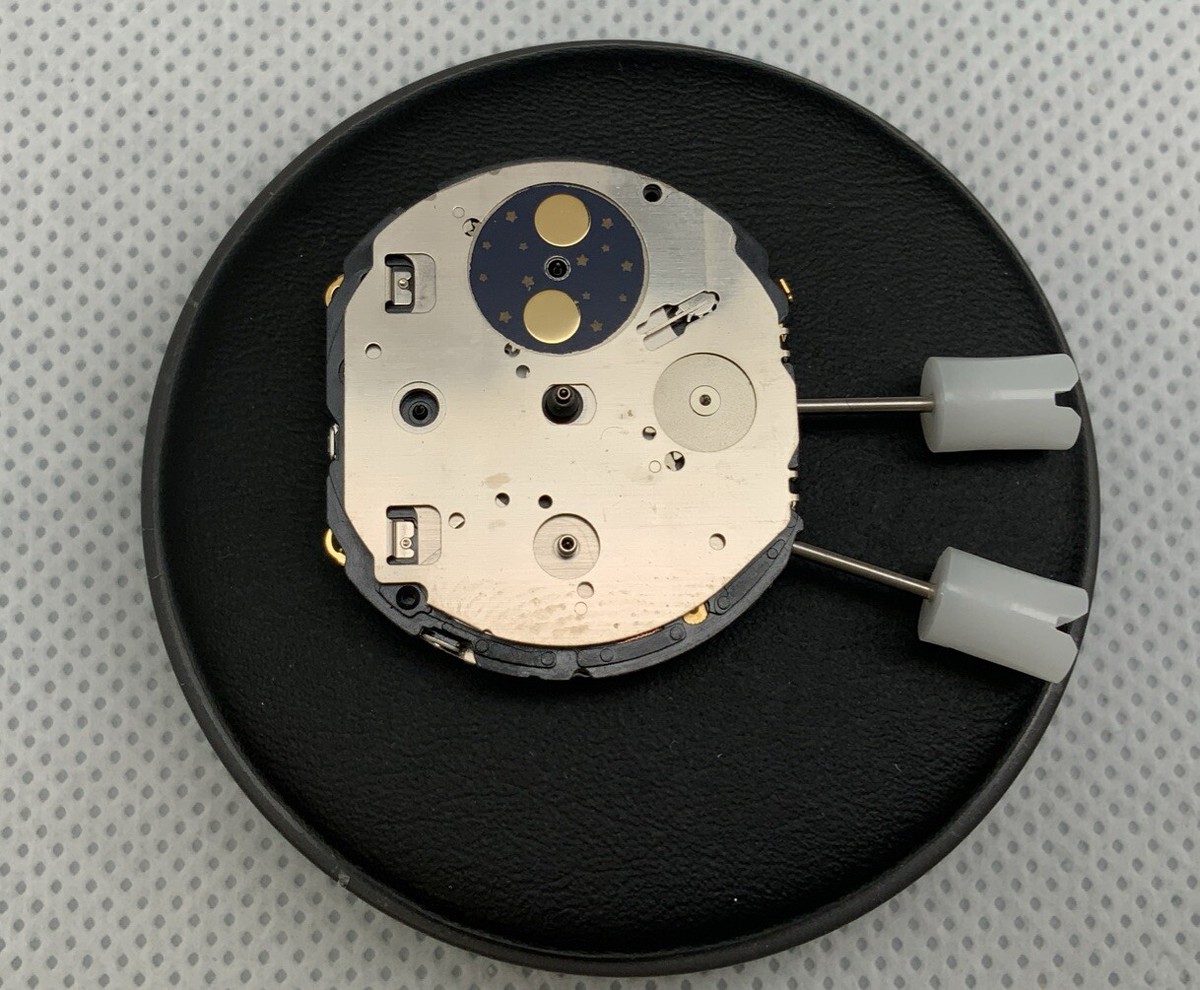 Seiko 7T36B Quartz Watch Movement With Stems, Moon Phase