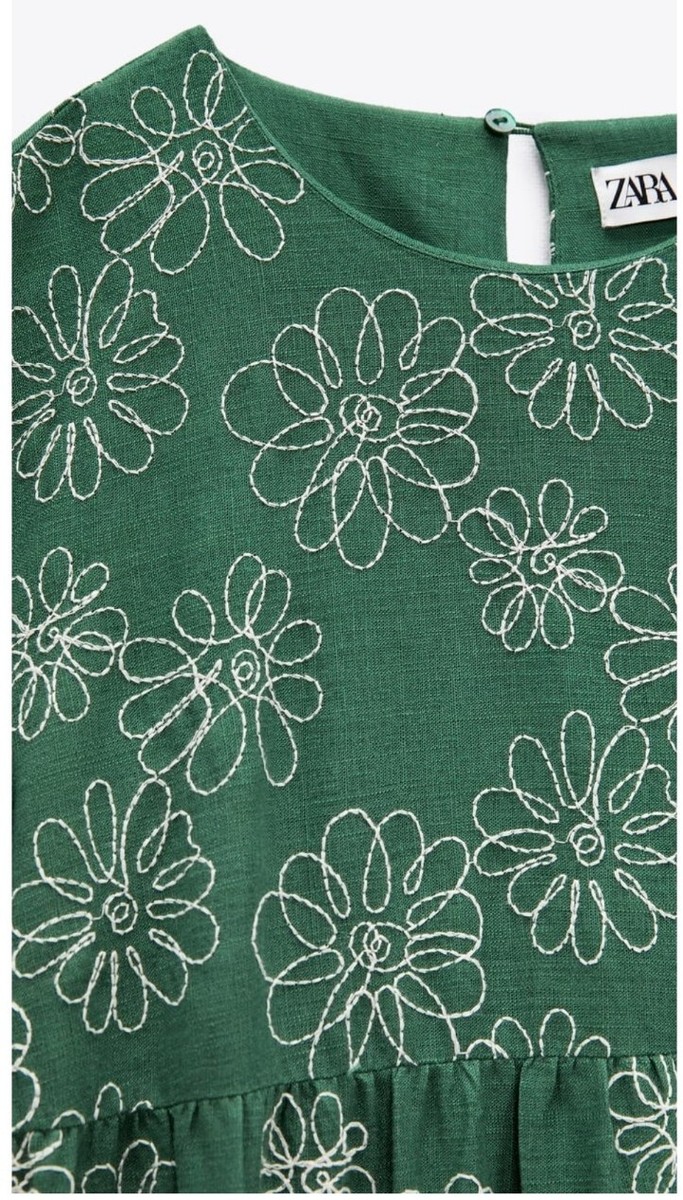ZARA SS22 GREEN EMBROIDERED SHORT FLOATING DRESS SIZE SMALL BNWT SOLD OUT | eBay ZARA SS22 GREEN EMBROIDERED SHORT FLOATING DRESS SIZE SMALL BNWT SOLD OUT | eBay