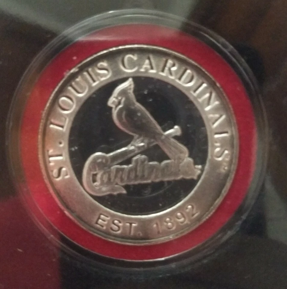 Adorno navideño chapado en plata de 39 mm de los Cardenales de San Luis MLB, Highland Mint, nuevo en caja Foto 2 de 4