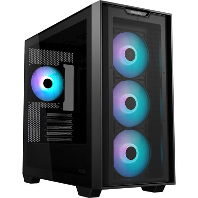 ASUS A21 PLUS TG ARGB , Tower-Gehäuse, schwarz