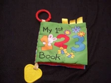 CRIBMATES My 1st 1-2-3 Book~soft crinkly pages~attaches to stroller~teether~baby