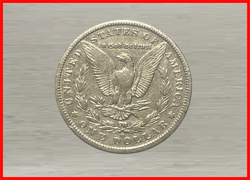 Dólar de plata Morgan 1890-O **Nueva Orleans** AU - Gran moneda - De colección inferior - Imagen 3 de 3