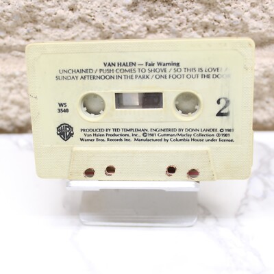 Van Halen Fair Warning Cassette Tape ONLY Rock