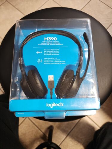 Brand New Logitech USB Computer Headset / Noise Canceling Microphone H390 - Picture 1 of 2