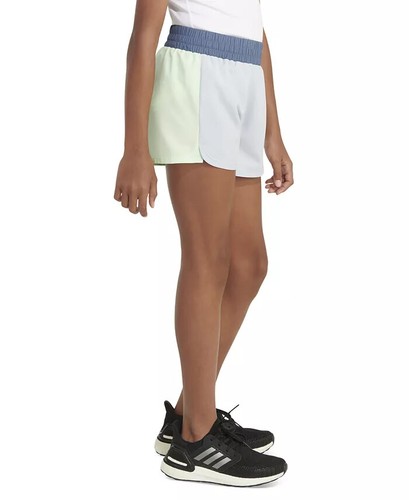 adidas Big Girls AEROREADY Colorblock Woven Pacer Shorts AH4417 NEW with TAGS - Picture 3 of 6
