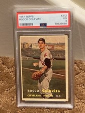1957 Topps Rocco Colavito PSA 3 Indians #212 Rookie RC Card NEW CLEAN CASE