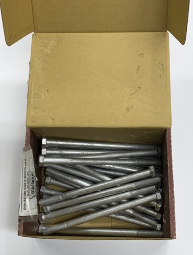 Caja de pernos hexagonales galvanizados 3/8-16 x 6 1/2 pulgadas a307 grado A-25 - Imagen 2 de 4
