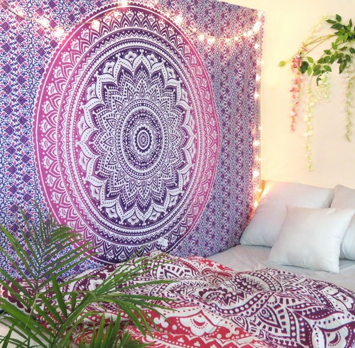 USA Psychedelic Mandala Tapestry Hippie Room Wall Hanging Blanket Art Home Decor - Picture 269 of 301