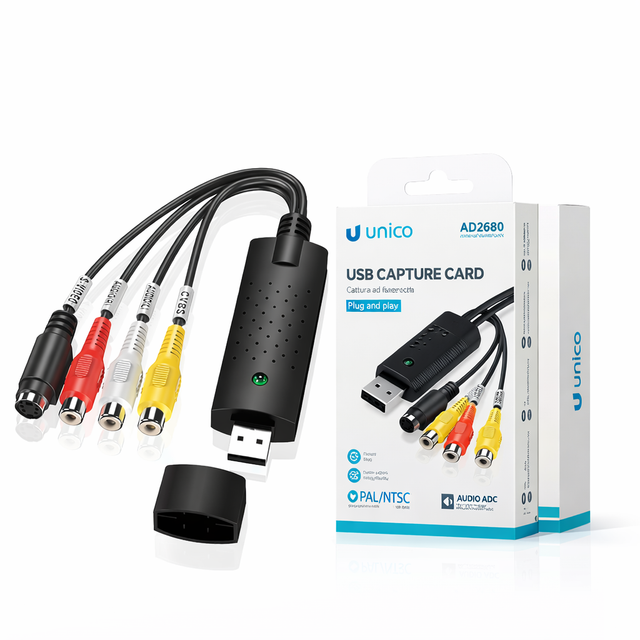 UNICO SCHEDA ACQUISIZIONE USB VIDEO GRABBER DA ANALOGICA A DIGITALE RCA SVIDEO