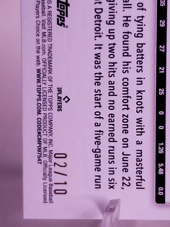 Drew Thorpe 2025 Topps Black Refractor SSP /10 WHITE SOX RC  - Image 3 of 3