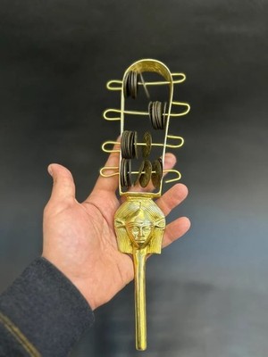 Authentic Copper sistrum of Hathor Rare Ancient Egyptian Antiquities Egyptian BC