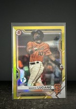 2021 Bowman 1st Edition - Marco Luciano #BFE-8 Yellow Foil 19/75 (RC)