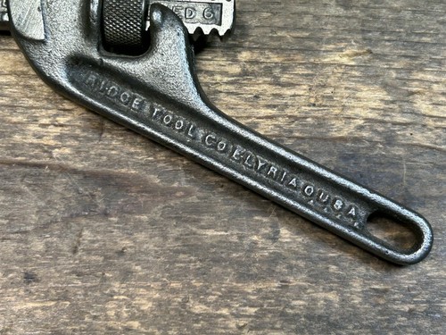 CHIAVE TUBO OFFSET RIGIDA VINTAGE MODELLO E8 5,5" STRUMENTO CRESTA ELYRIA OHIO USA VECCHIA - Foto 3 di 7