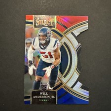 2023 Panini Select Will Anderson Jr. Red and Blue Prizms Die Cuts RC Texans #125