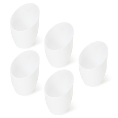 1.26'' Hole 5.35'' High Plastic Lampshade, 5 Pcs Horseshoe Lamp Shade, White