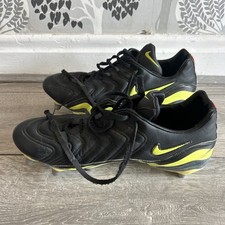 Nike Rugby XV Team Boots Men's UK 11 Black Yellow Cleats  Vintage
