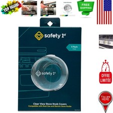 Durable Clear View Child Safety Stove Knob Covers Set of 5 - Easy Access Design