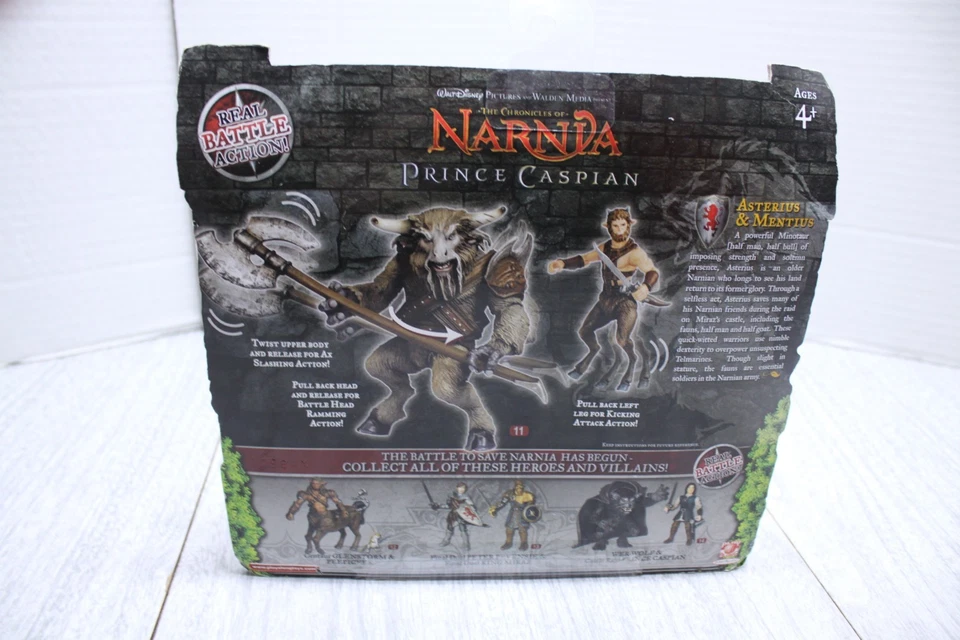Jakks Chronicles of Narnia Prince Caspian Faun Mentius & Minotaur Asterius 2007 Foto 3 de 4