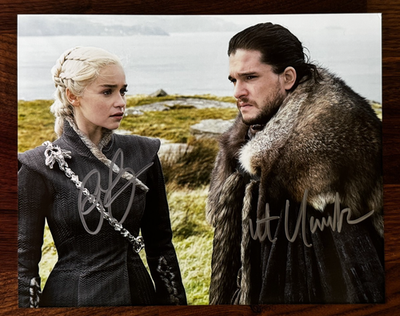 #ad EMILIA CLARKE KIT HARRINGTON Signed Game of Thrones 8x10 Autograph Photo COA $189.99