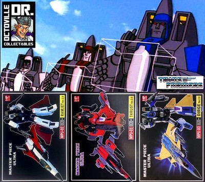 Master Piece Ultra MPU-01 Thrust, MPU-02 Ramjet & MPU-03 Dirge MP Coneheads Neu