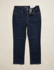 Style Co. Women s Petite Straight Leg Blue Denim Jeans 5-Pocket, 8P
