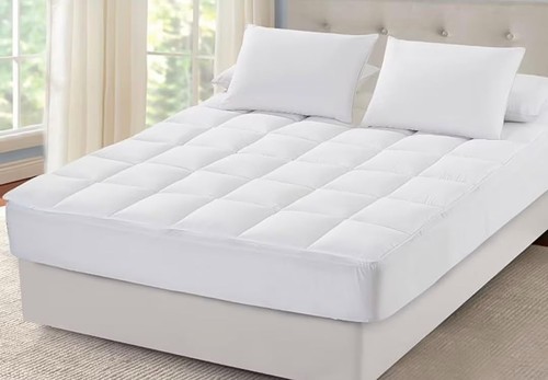 Sleep Mantra Cooling Mattress Topper, Twin, Pure White - Picture 3 of 8