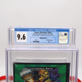 Sega Genesis Game SUPER BASEBALL 2020 - CGC GRADED 9.6 A! NEW & Factory Sealed!