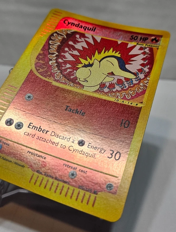 Cyndaquil 105/165 Reverse Holo Common Expedition MISPRINT ERROR Pokemon 7493 - Image 3 of 4