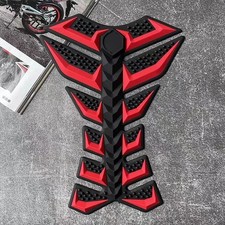Universal Motorcycle Fuel Tank Pad 3D Fish Bone Sticker Protector Decal UK