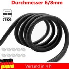 6/8mm Gummiseil Seil Gummi Expanderseil Gummiband Gummischnur 10M Planenseil