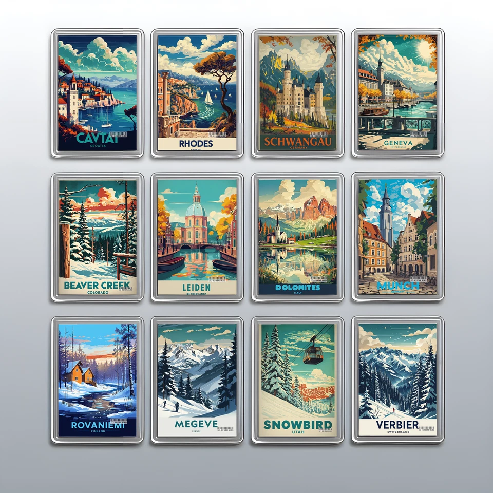 2517-OSS MANCHESTER STUDIO Acrylic Travel City Holiday Fridge Magnet –Souvenir Gift Refrigerator Decoration