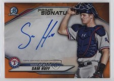 2020 Bowman Chrome Prime Signatures Orange Refractor 12/25 Sam Huff Auto 2s2