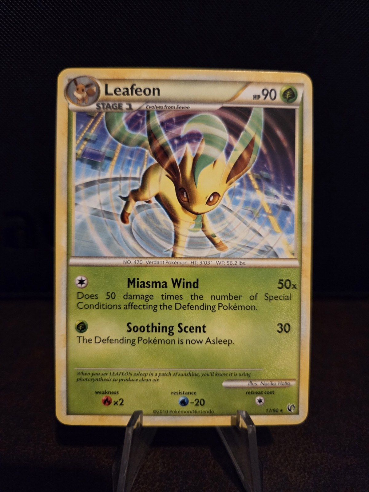 Pokemon TCG Leafeon  17/90 Undaunted HGSS Rare ⭐️⭐️⭐️ 2010