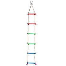 Climbing Rope 6.6FT Ninja Ladder Kids Obstacle Course Swing Rainbow Craft