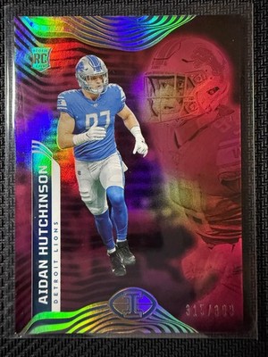 2022 Panini Illusions #29 Aidan Hutchinson Trophy Collection Pink #/399