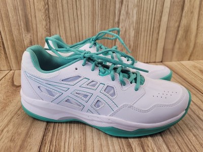 ASICS Gel-RENMA Shoes Women Size 8 White Green Pickleball Tennis Court Sneakers