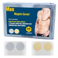 60 Pairs mens nipple covers, Men's Sports Nipple Cover, Hide Nipple Cover,Nip...