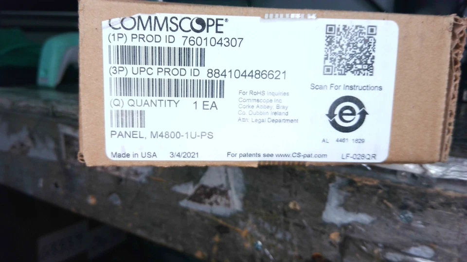 Commscope patch panel M4800-1U-PS Product ID 760104307 - Image 2 of 2