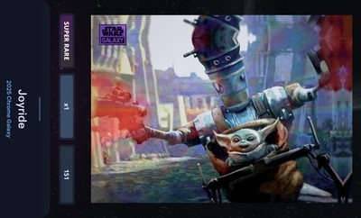 Joyride - Purple Refractor 1500cc SR Star Wars Card Trader Galaxy Chrome 2025