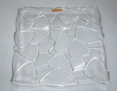 Servierplatte quadratisch 28cm Petals NACHTMANN Riedel Glassworks Glasteller neu