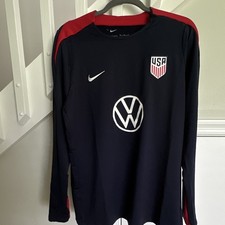 Nike USA Soccer Dri-FIT Long Sleeve Jersey Womens XL Regular Blue