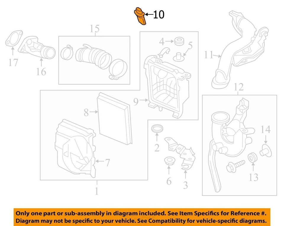 2016 Nissan Juke Mass Air Flow Meter Sensor MAF OEM 67K Miles - LKQ360827344 - Image 4 of 4