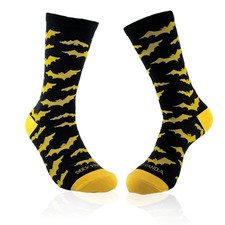 Fantastic Bat Pattern Socks from the Sock Panda Adult Medium 