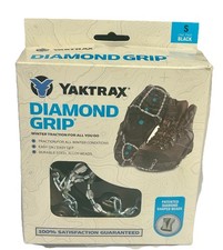 Yaktrax Diamond Grip Small Black Ice Snow Traction Cleats, Boots, Winter Hiking