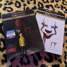 IT Chapter 1 2 4K Ultra HD Blu-Ray Comes With Slipcovers And Codes