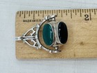 Vintage Sterling Silver Swivel Spinner Fob Pendant 4 Stones 1.25” H — photo 5